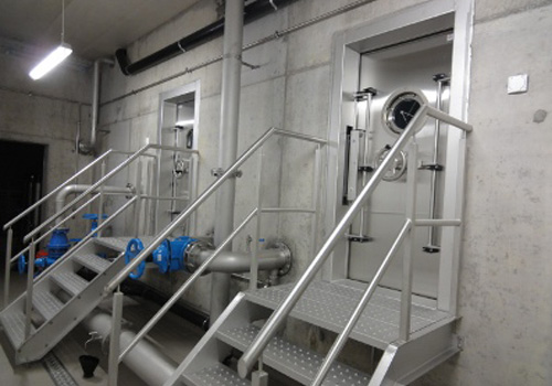 Drucktüren für Reservoire und Wasseraufbereitungsanlagen