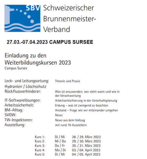 SVB Schweizerischer Brunnenmeister-Verband