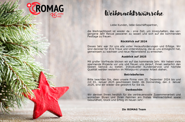 Frohe Weihnachten und ein gesundes neues Jahr 2025